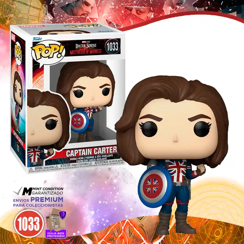 Funko Pop! Figura Colección Marvel Doctor Strange Capitán Carter