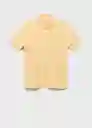 Camiseta Polo Rea Amarillo Talla M Hombre Mango