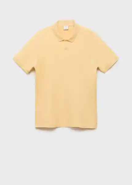 Camiseta Polo Rea Amarillo Talla M Hombre Mango