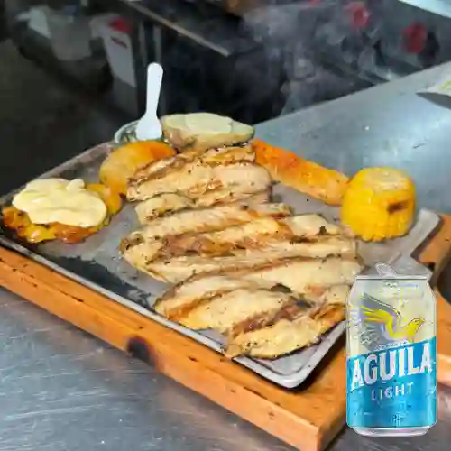 Combo Filete Asado + Cerveza Aguila Light Lta 330ml