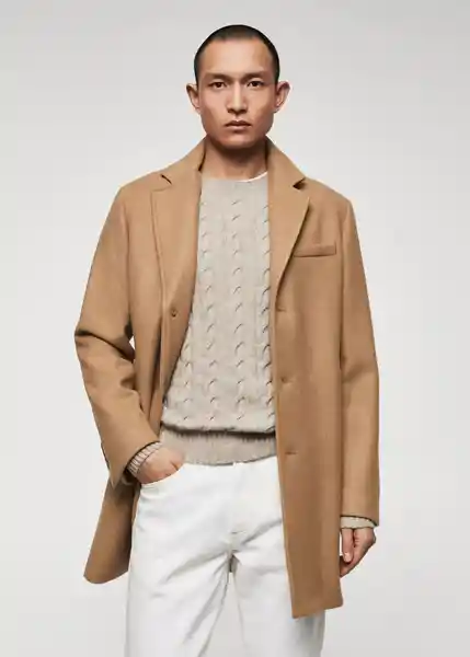 Abrigo Hake Camel Talla XS Hombre Mango