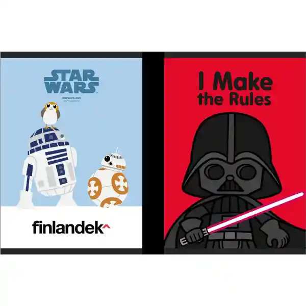 Finlandek Cuaderno Cosido Rayado Star Wars 50 Hojas
