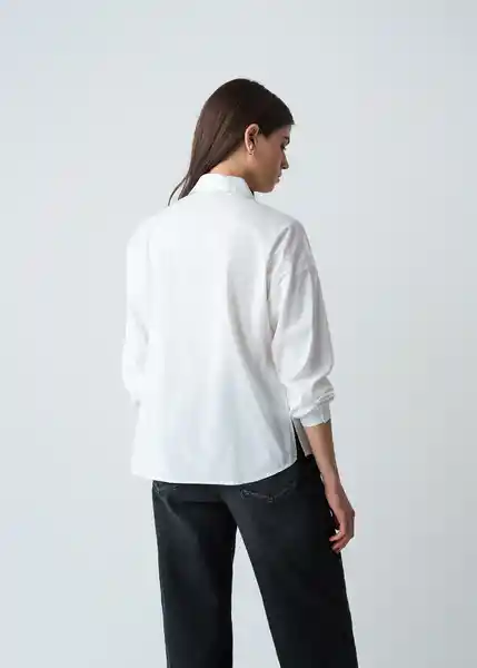 Camisa Enzo Mujer Crudo Puro Claro Talla M 513G385 Naf Naf