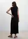 Vestido Oporto-A Negro Talla M Mujer Mango