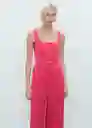 Enterizo Mono Lionela Fresa Talla XS Mujer Mango