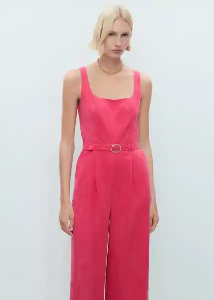 Enterizo Mono Lionela Fresa Talla XS Mujer Mango