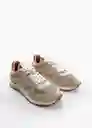 Tenis Deportivos Maratón Beige Talla 41 Hombre Mango