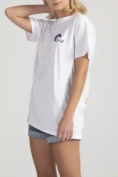 ONeill Camiseta Oversized Wavey Daze Femenino Blanco Talla XS