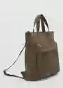 Mochila Totepack Khaki Talla 99 Hombre Mango