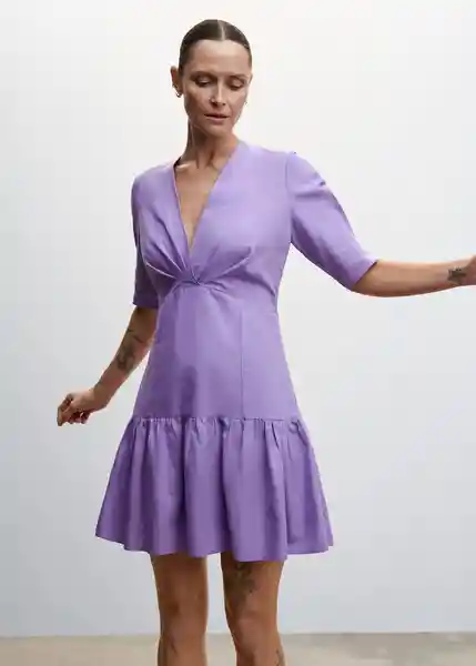 Vestido Nati-H Morado Talla M Mujer Mango