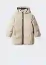 Abrigo Anorak Amerlong Vainilla Talla 09 Niños Mango