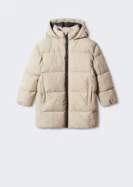Abrigo Anorak Amerlong Vainilla Talla 09 Niños Mango