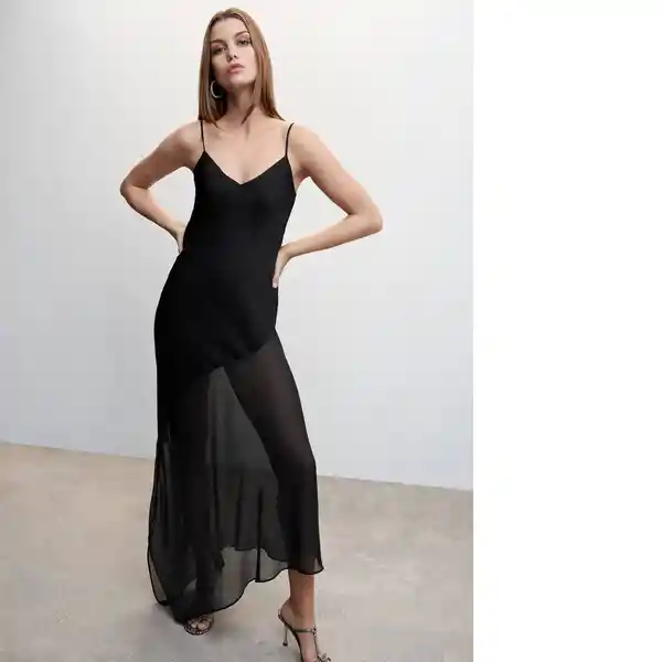 Vestido Misses Negro Talla M Mujer Mango