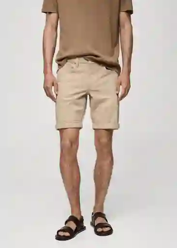 Bermuda Nepto Beige Talla 42 Hombre Mango