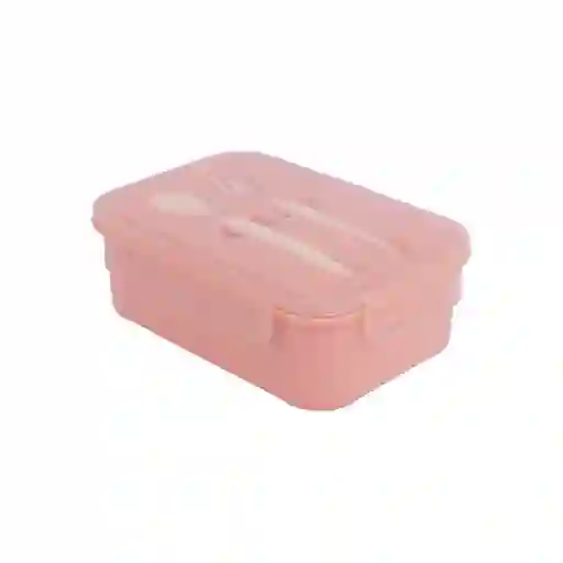 Contenedor Para Lunch Rectangular Rosa Miniso