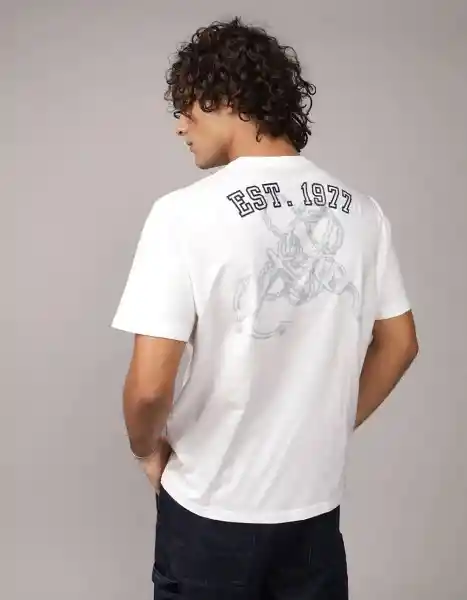 Camiseta Hombre Blanco Talla Medium 4600100 American Eagle