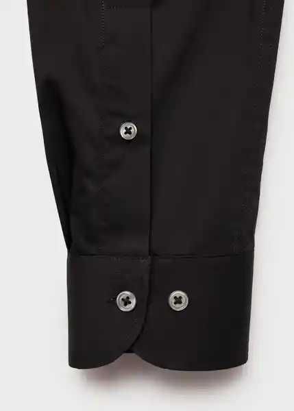 Camisa Play Negro Talla M Hombre Mango