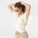 Camiseta Cuello V Manga Corta Blanco Talla S 723992