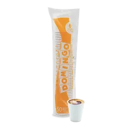 Domingo Vaso Papel Blanco 6 oz