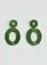 Pendientes Malena Verde Pastel Talla 99 Mujer Mango