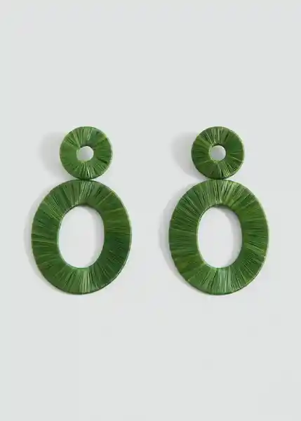 Pendientes Malena Verde Pastel Talla 99 Mujer Mango