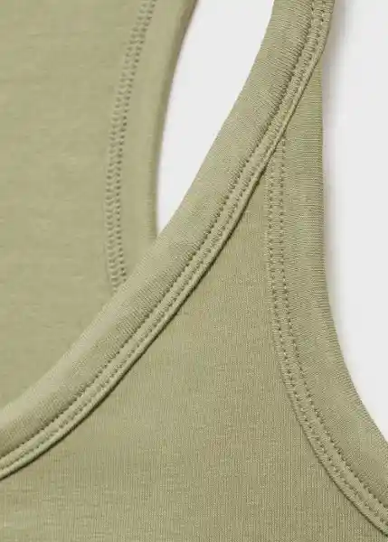 Top Chloe Khaki Talla M Mujer Mango