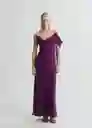 Vestido Lotus Morado Talla S Mujer Mango