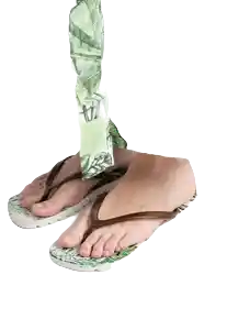 Sandalias Flip Flop Verde Talla 36