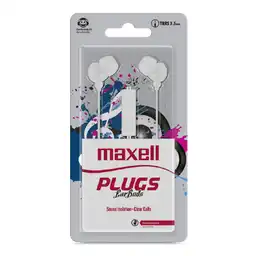 Maxell Audífonos Alámbricos Inserción con Mic Blancos