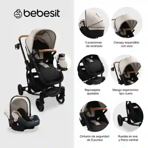 Bebésit Coche Trave System Prima Beige Sl461abg