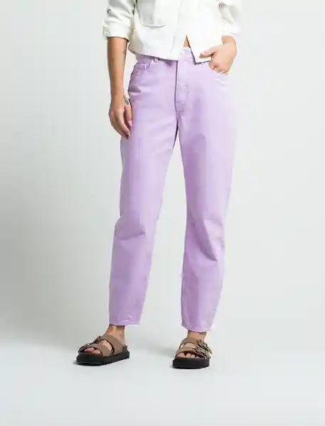 Pantalón Mujer Morado Lupino Medio Jazz Talla 10 431F318 Naf Naf