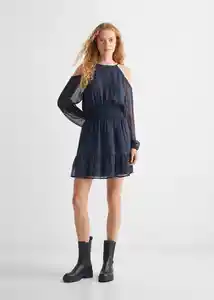 Vestido Chiffy Navy Talla 18 Teen Niñas Mango