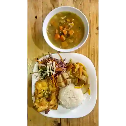 Almuerzo Pollo a la Plancha + Sopa