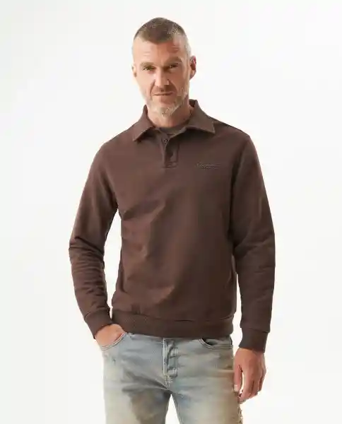 Buzo Smart Polo Café Delicioso Ultraoscuro Talla XL Chevignon