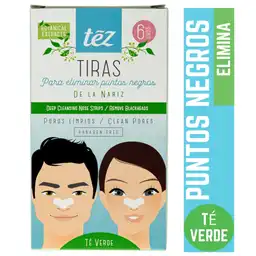 Tez Tiras para Eliminar Puntos Negros de la Nariz con Té Verde