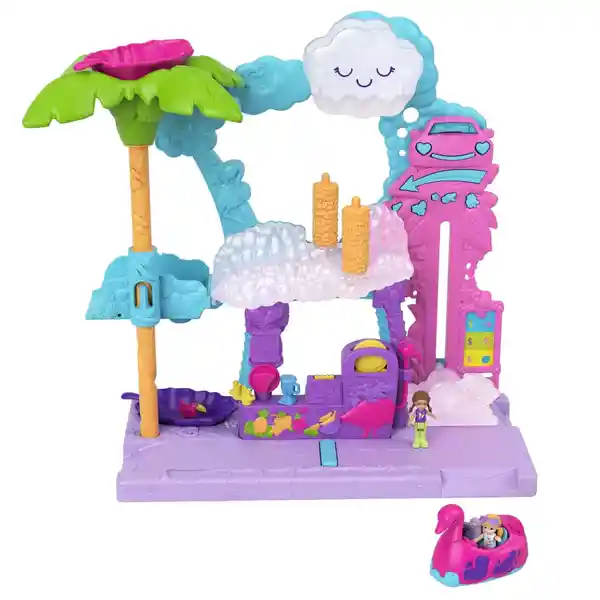 Polly Pocket Muñeca Polly Auto-Lavado