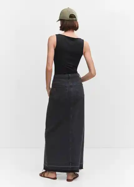 Top Rayo Negro Talla M Mujer Mango