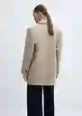 Abrigo up Gris Claro Vigoré Talla S Mujer Mango