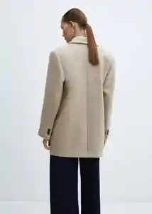 Abrigo up Gris Claro Vigoré Talla S Mujer Mango