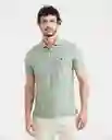 Camiseta Polo Clasic Verde Velado Medio L Chevignon
