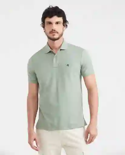 Camiseta Polo Clasic Verde Velado Medio L Chevignon