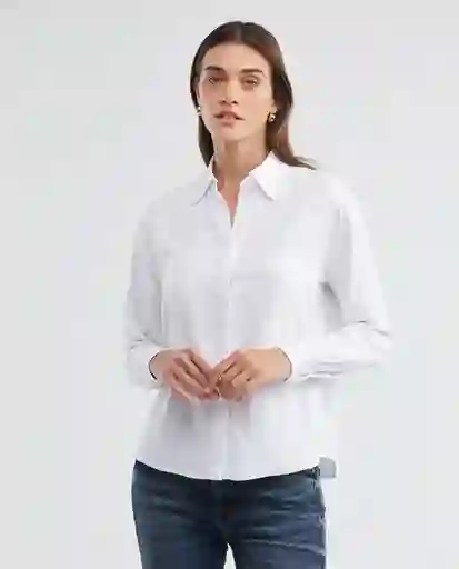 Camisa Ml Viscose Shirt Blanco 0 Claro Talla L Mujer Chevignon