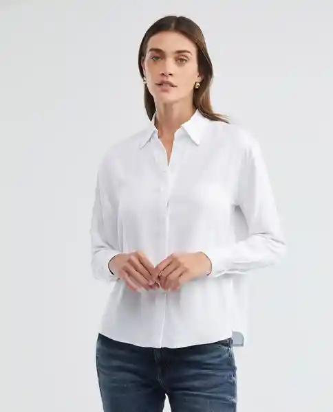 Camisa Ml Viscose Shirt Blanco 0 Claro Talla L Mujer Chevignon