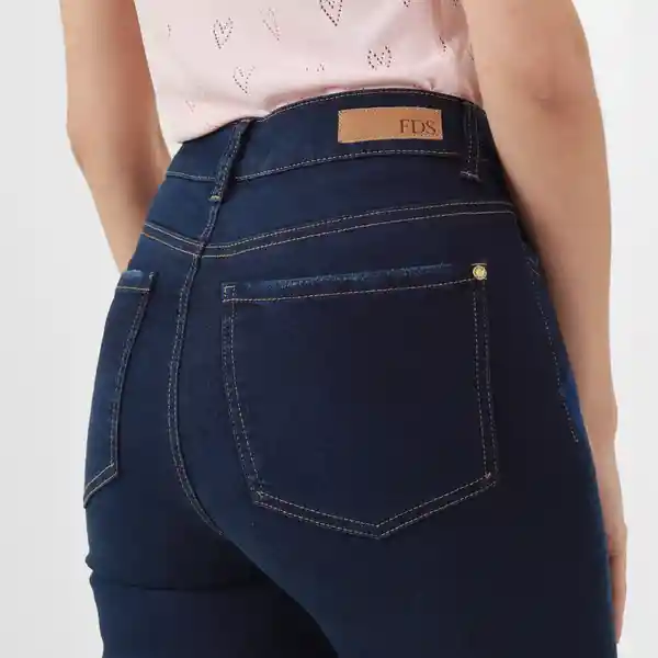 Jean Muse Tiro Alto Bota Skinny Azul Talla 10 - 678315