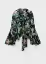 Blusa Volare Negro Talla S Mujer Mango
