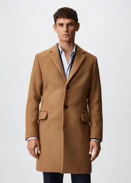 Abrigo Arizona Camel Talla M 47010020_09 Hombre Mango