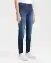 Jean High Rise Cosmo Azul Dark Ultra Oscuro Talla 10 Chevignon