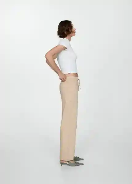 Pantalón Suki Arena Talla L Mujer Mango