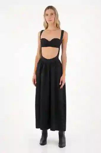 Vestido Largo Luna Negro Talla 00 XS