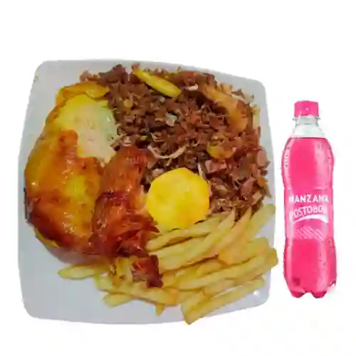 Cuarto Asado + Arroz Chino + Gaseosa 250 ml